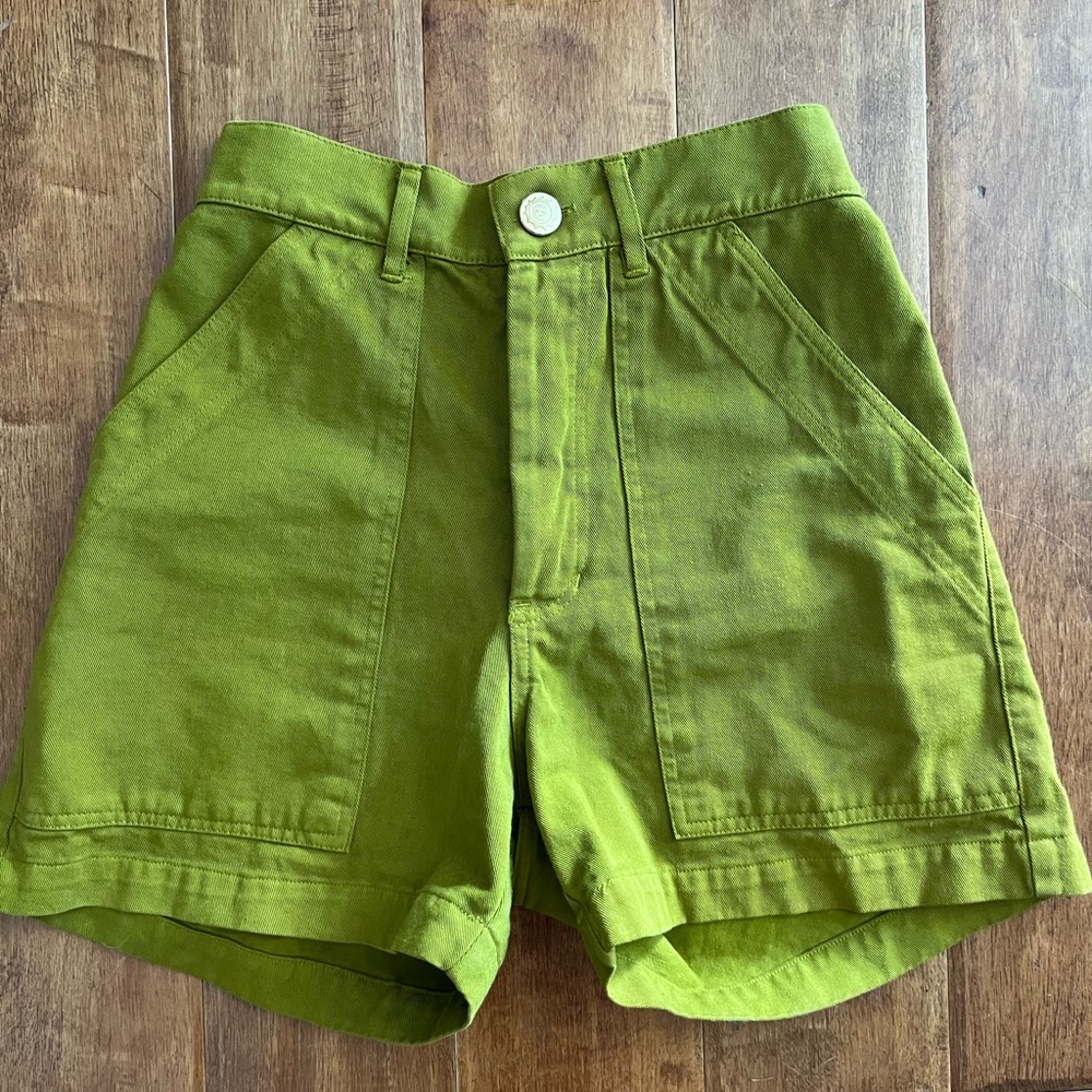 Olive green big bud press XS work shorts